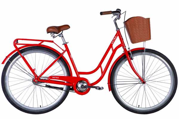 Велосипед сталь 28 RETRO Velosteel рама-19" с корзиной